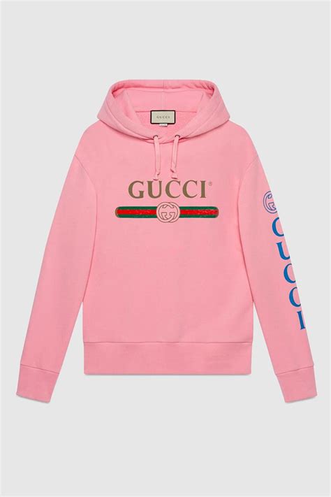 gucci pink logo sweatshirt